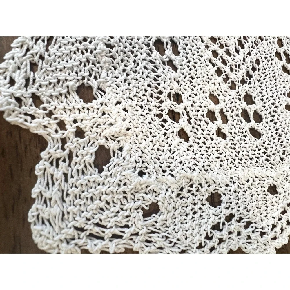 Three unique vintage doilies crochet work Grannycore Cottagecore artisan‎